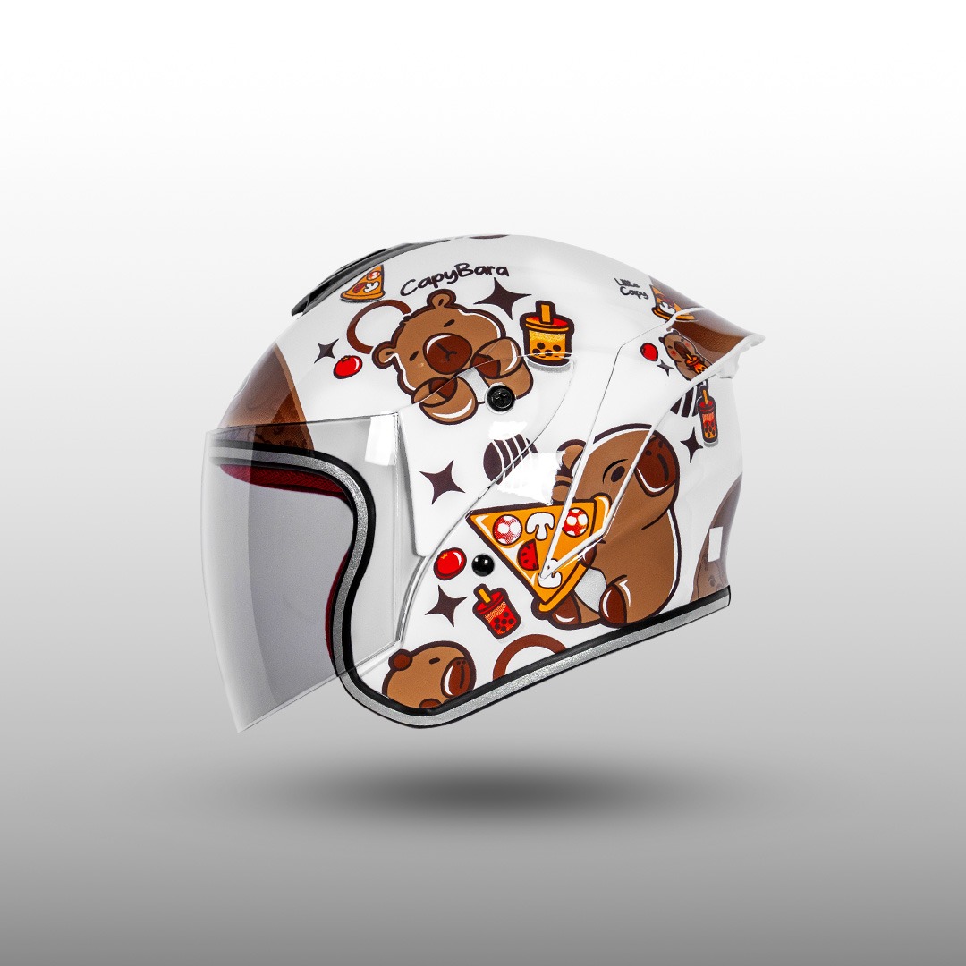 NJS Kairoz Kids Capybara White - Helm Anak