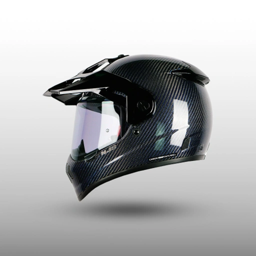 Image of NJS S-Cross Carbon Twil Reflect Blue - Helm Adventure Touring