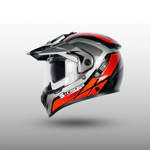 Image of NJS S-Cross Stormblade Black / Red-Silver |Helm Full Face