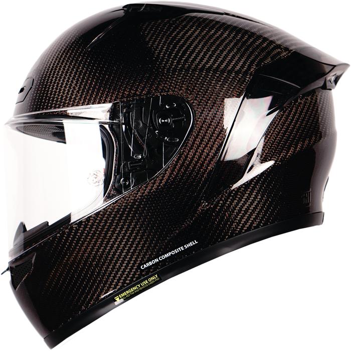NJS ZX-1R CARBON TWILL REFLECT Red - Helm Full Face