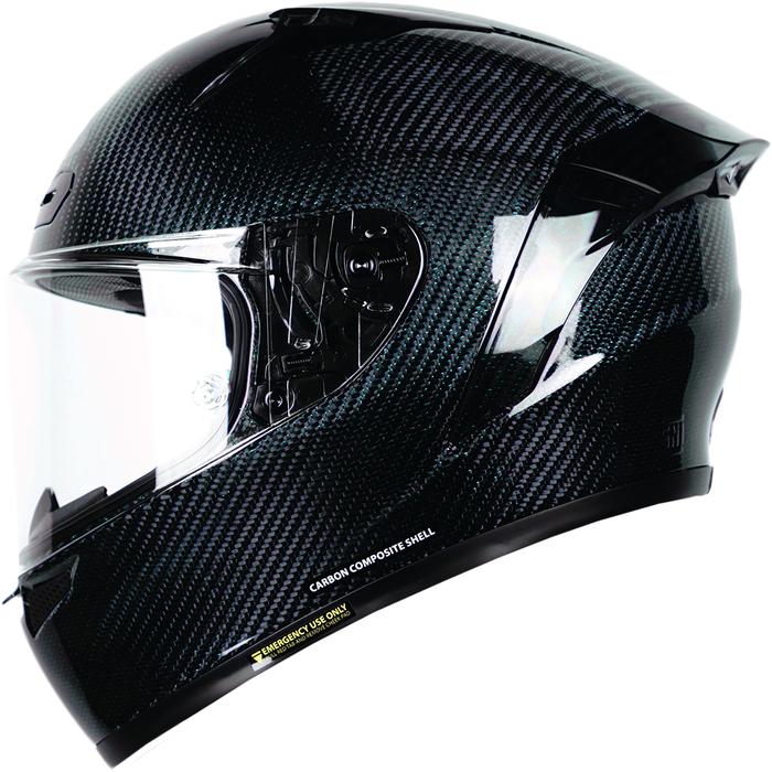 NJS ZX-1R CARBON TWILL REFLECT Blue - Helm Full Face