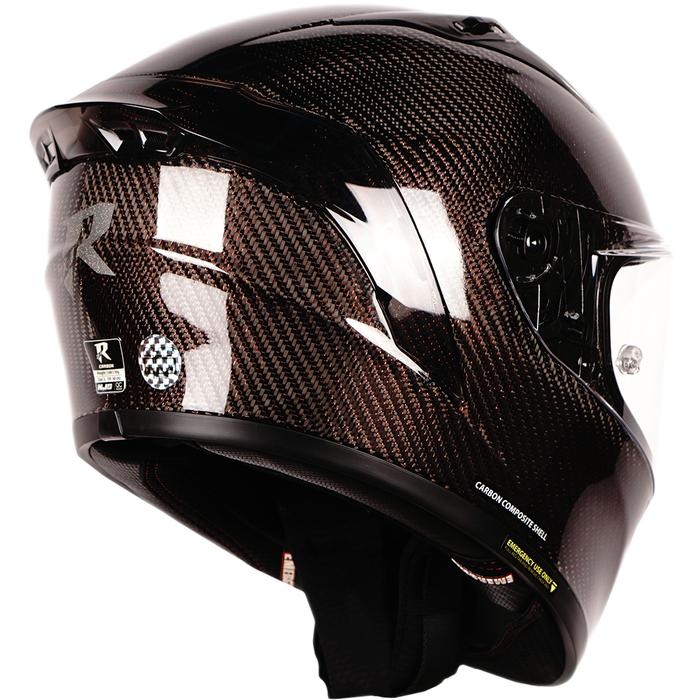 NJS ZX-1R CARBON TWILL REFLECT Red - Helm Full Face