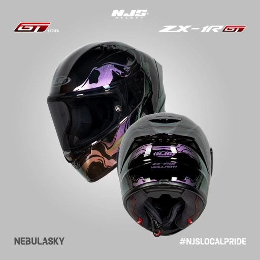 Image of NJS ZX-1R GT Nebulasky Purple Chameleon - Helm Full Face