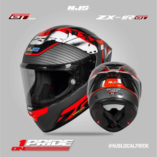 Image of NJS ZX-1R GT One Pride (FREE Spoiler) - Helm Full Face | NJS | ZX-1R GT | GT Series | One Pride | ZX-1R GT Motif | SNI