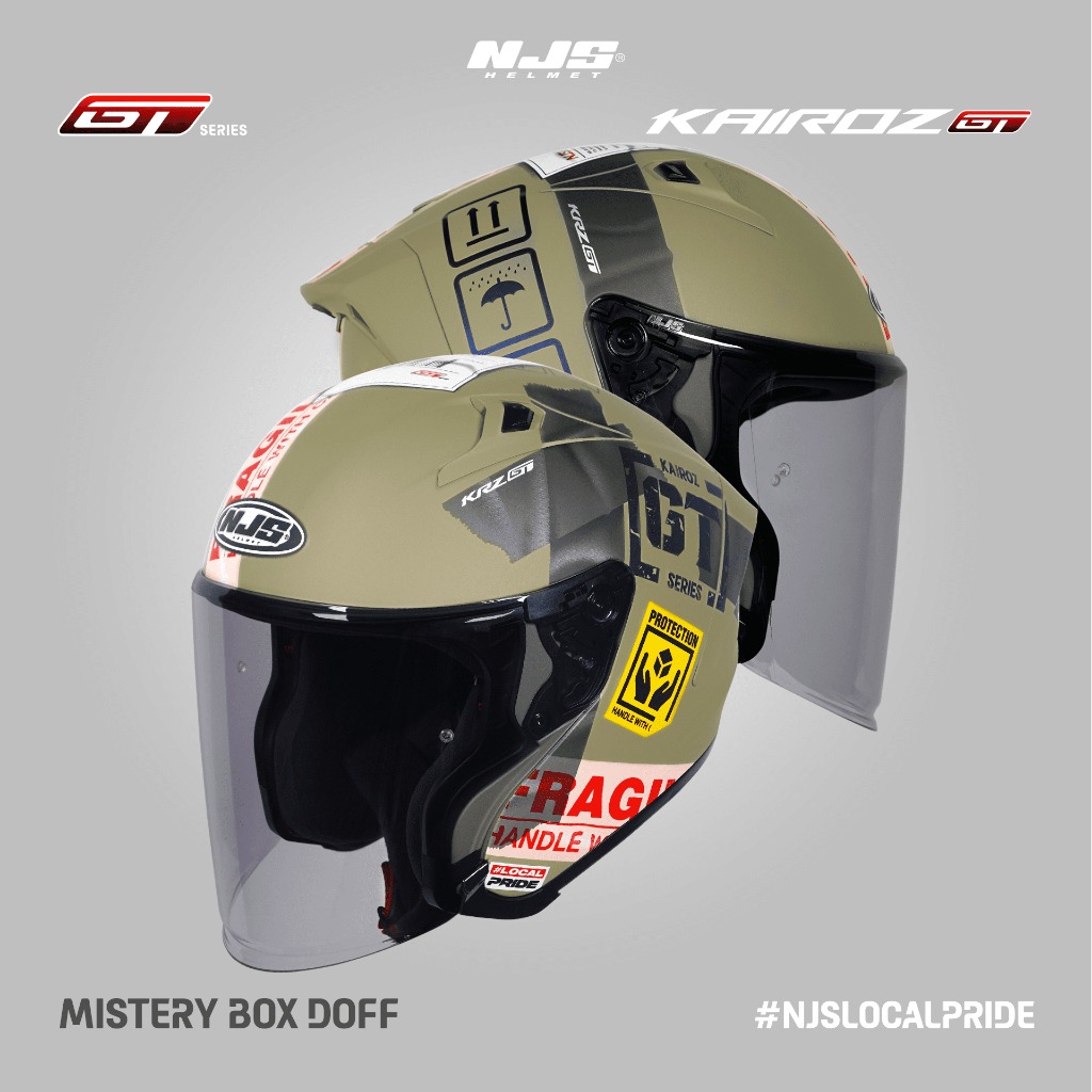NJS Kairoz GT Mystery Box Brooklyn Sand Doff - Helm Half Face