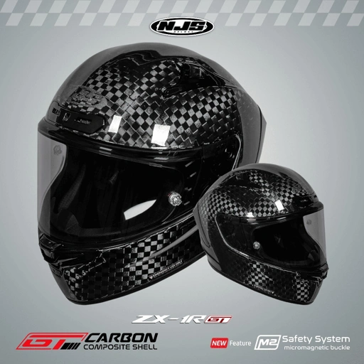 Image of NJS ZX-1R GT Carbon Spreadtow Gloss/Doff - Helm Full Face