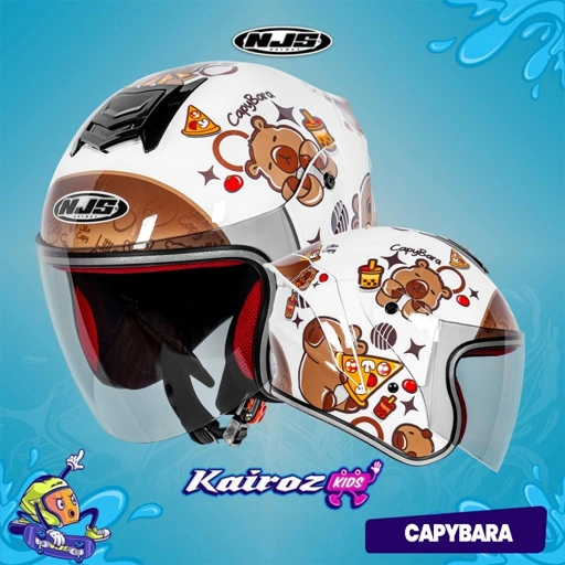 Image of NJS Kairoz Kids Capybara White - Helm Anak