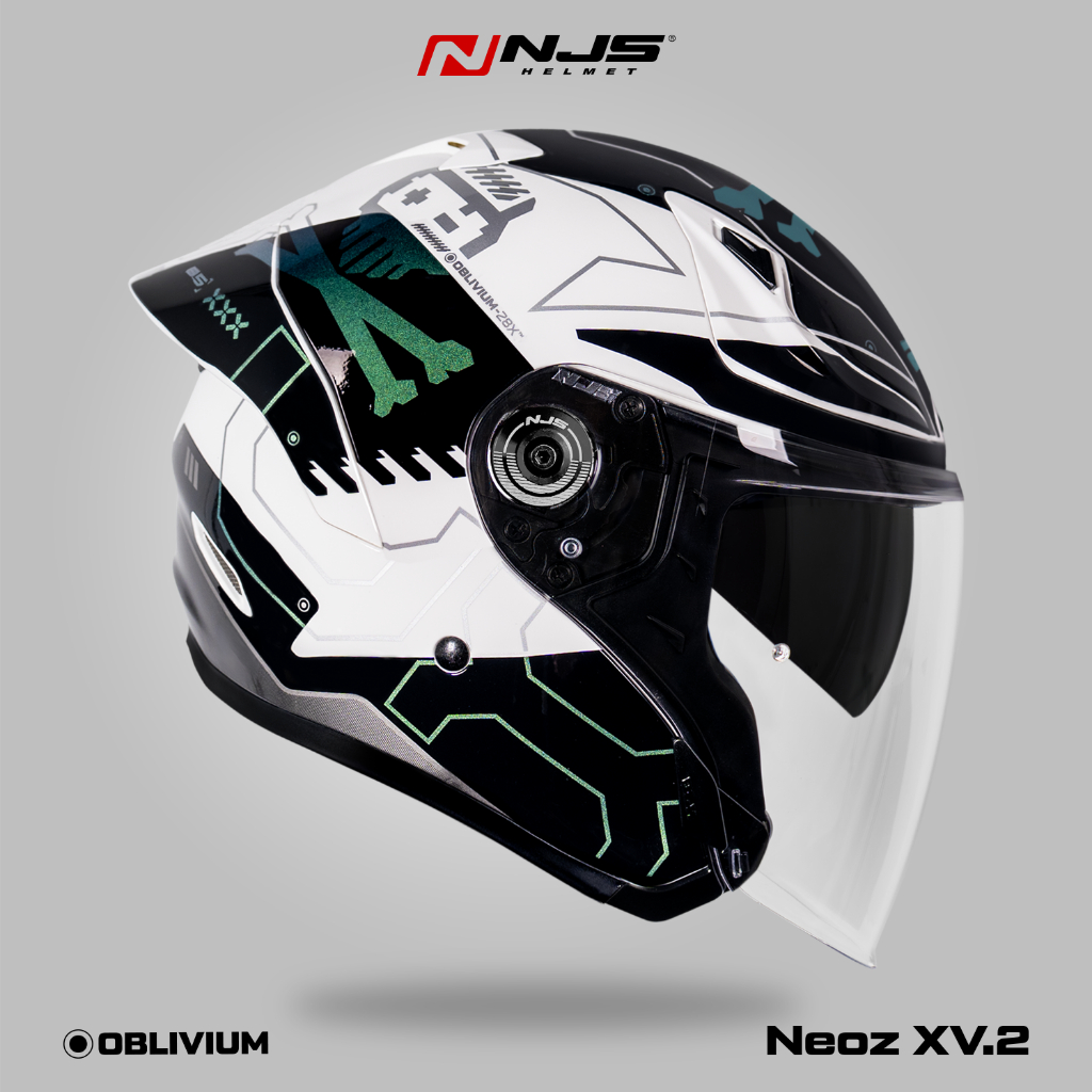 NJS NEOZ XV.2 OBLIVIUM VISTA WHITE - Helm Half Face