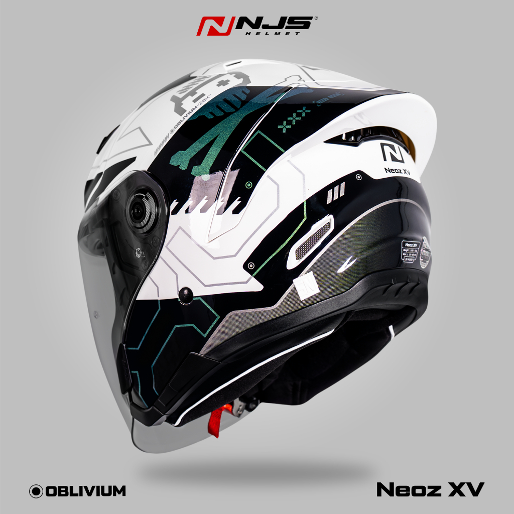 NJS NEOZ XV OBLIVIUM VISTA WHITE  - Helm Half Face