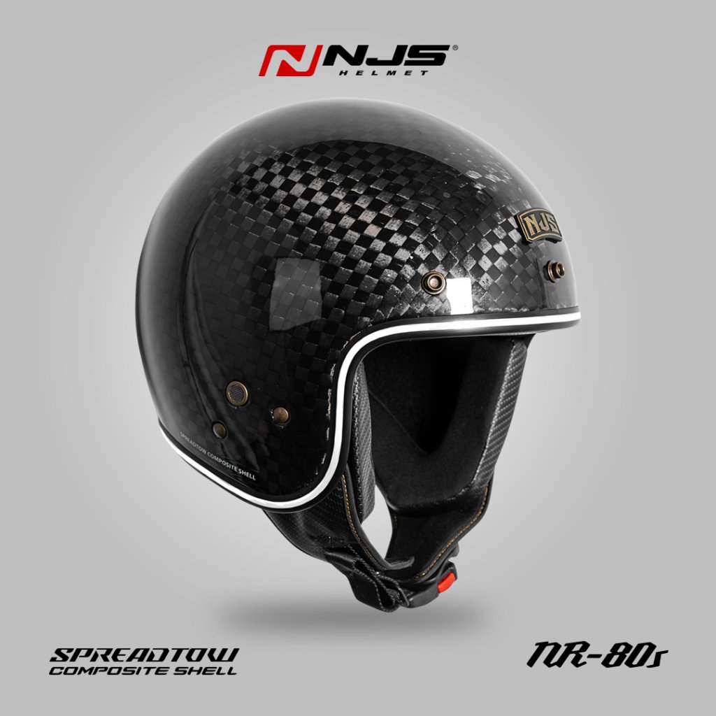 NJS NR80'S CARBON SPREADTOW - Helm Retro 