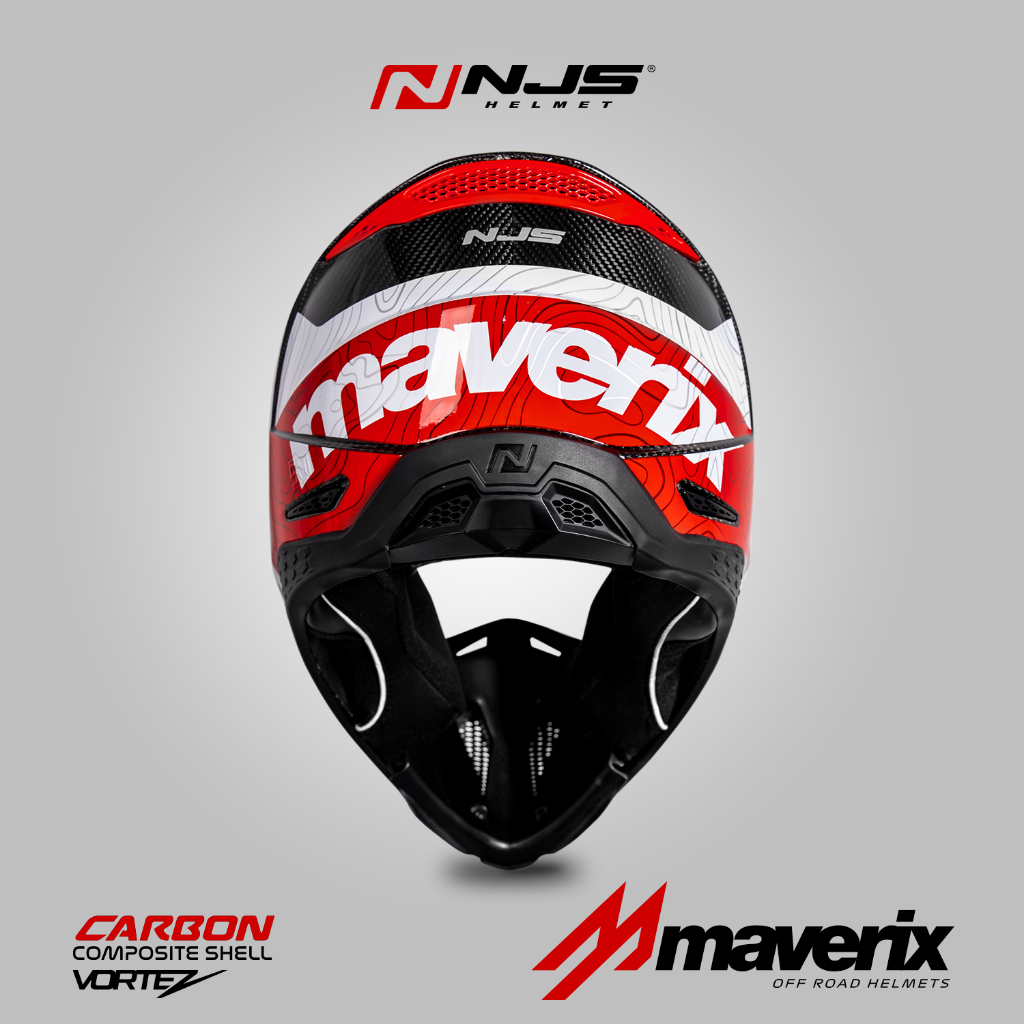 NJS MAVERIX CARBON MOTIF TWILL VORTEZ - Helm Full Face