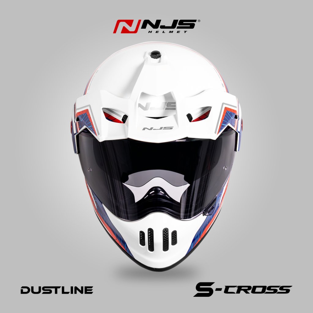 NJS S-CROSS DUSTLINE - Helm Fullface Adventure | NJS Adventure | NJS Touring | Helm Touring | Scross Motif | NJS ORI | SNI