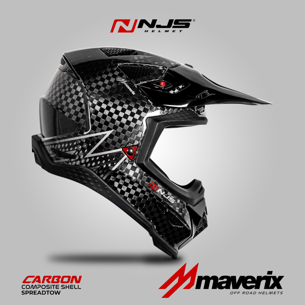 NJS MAVERIX CARBON SPREADTOW - Helm Full Face