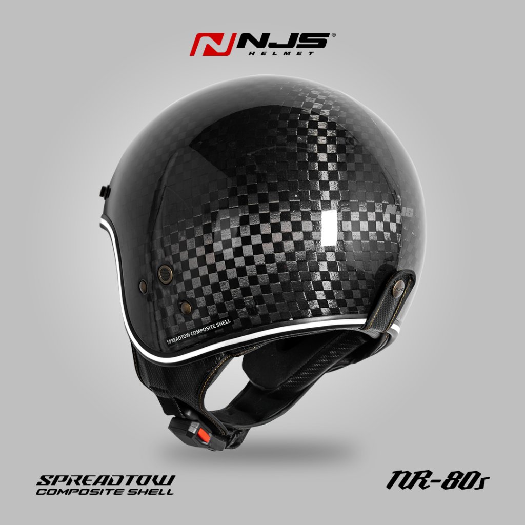 NJS NR80'S CARBON SPREADTOW - Helm Retro 