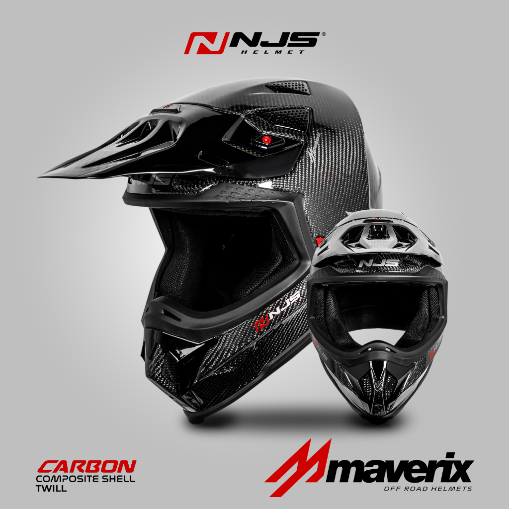 NJS MAVERIX CARBON TWILL - Helm Full Face