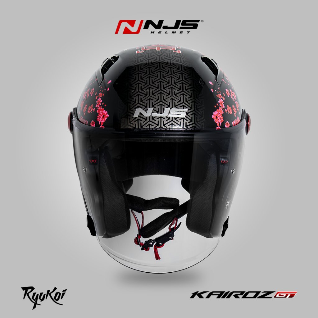 NJS Kairoz GT RYUKOI BLACK - Helm Half Face