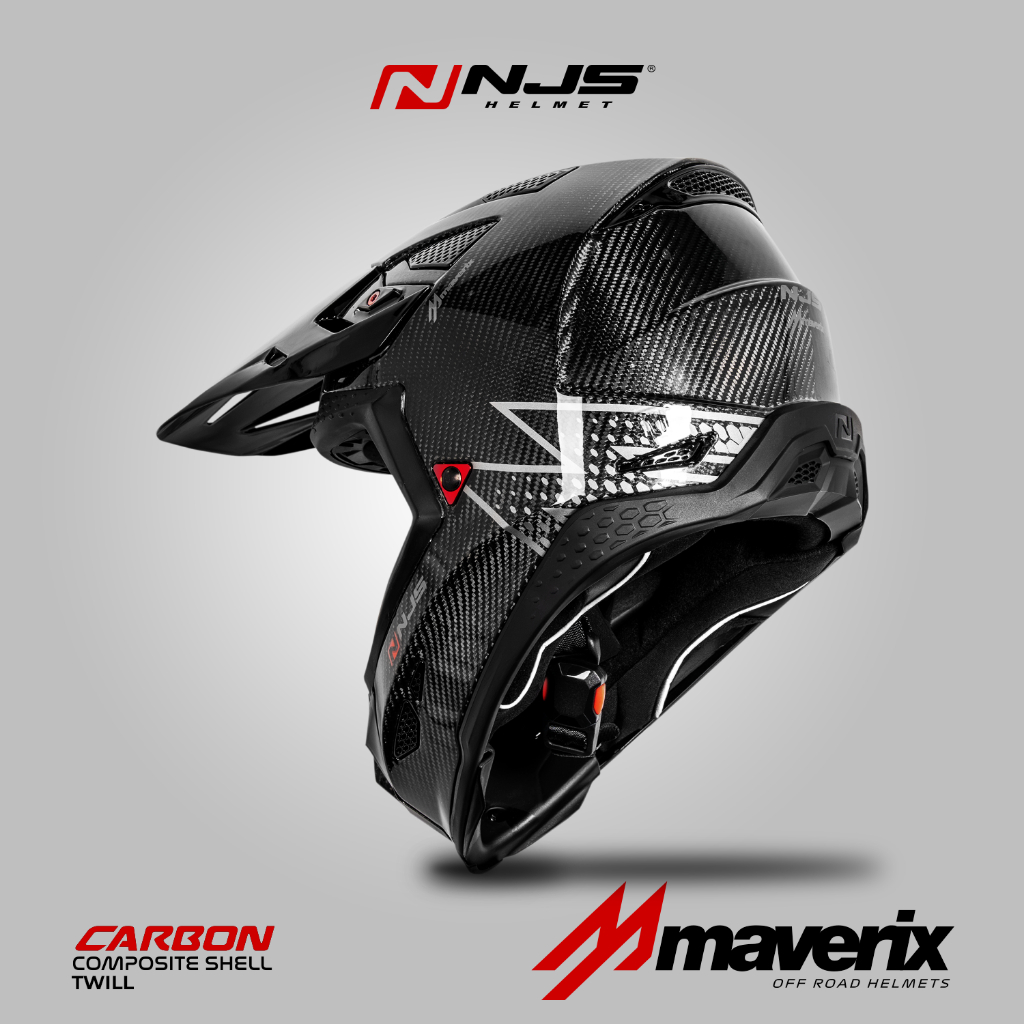 NJS MAVERIX CARBON TWILL - Helm Full Face