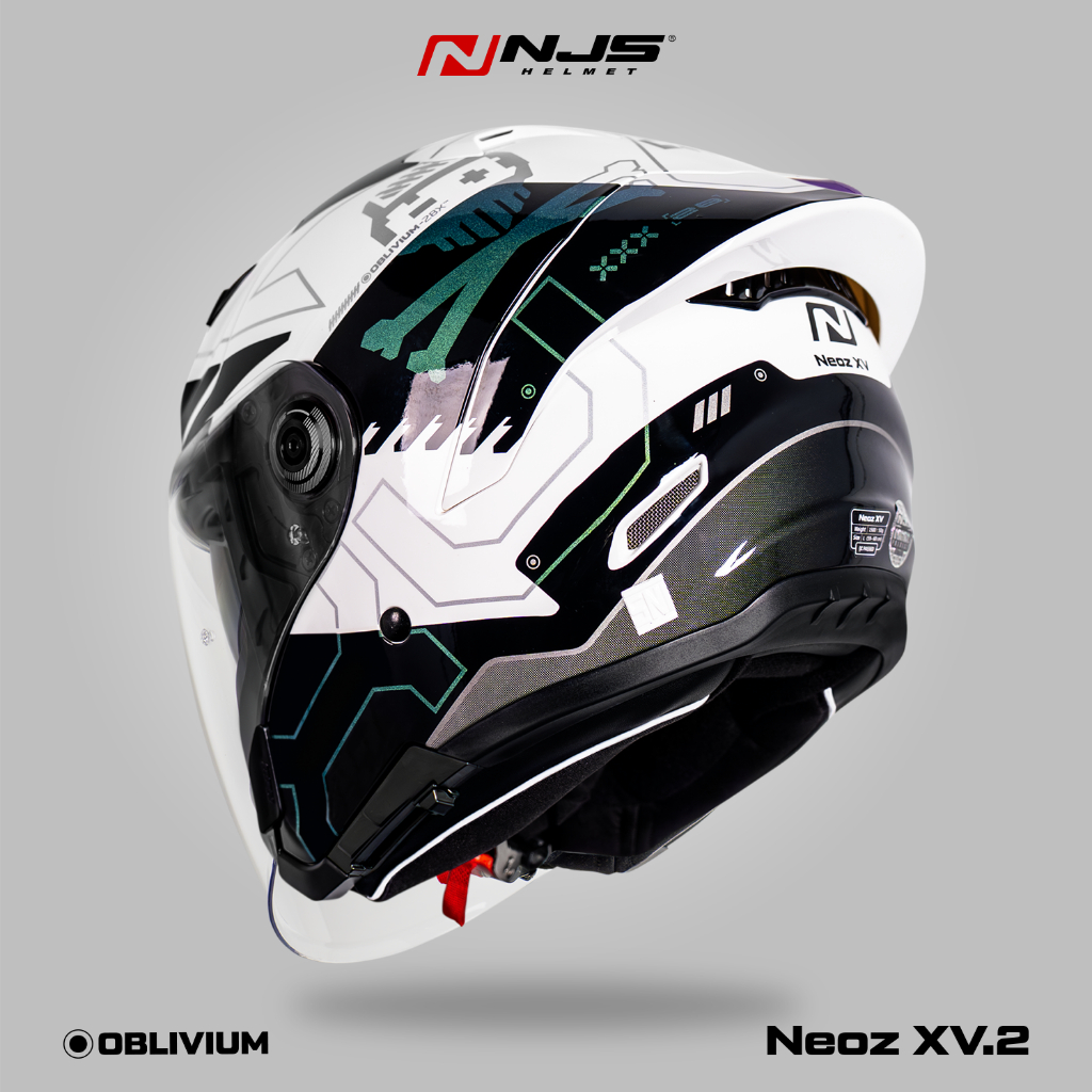 NJS NEOZ XV.2 OBLIVIUM VISTA WHITE - Helm Half Face