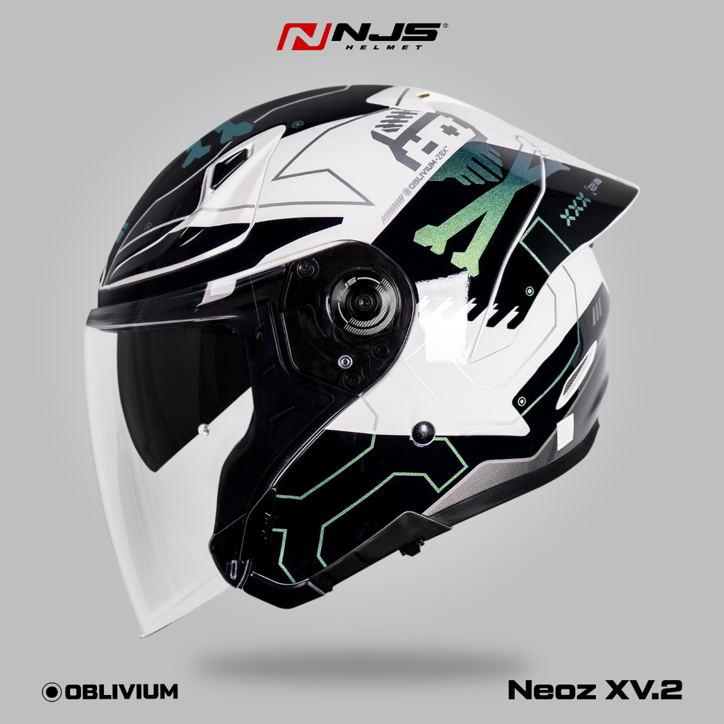 NJS NEOZ XV.2 OBLIVIUM VISTA WHITE - Helm Half Face