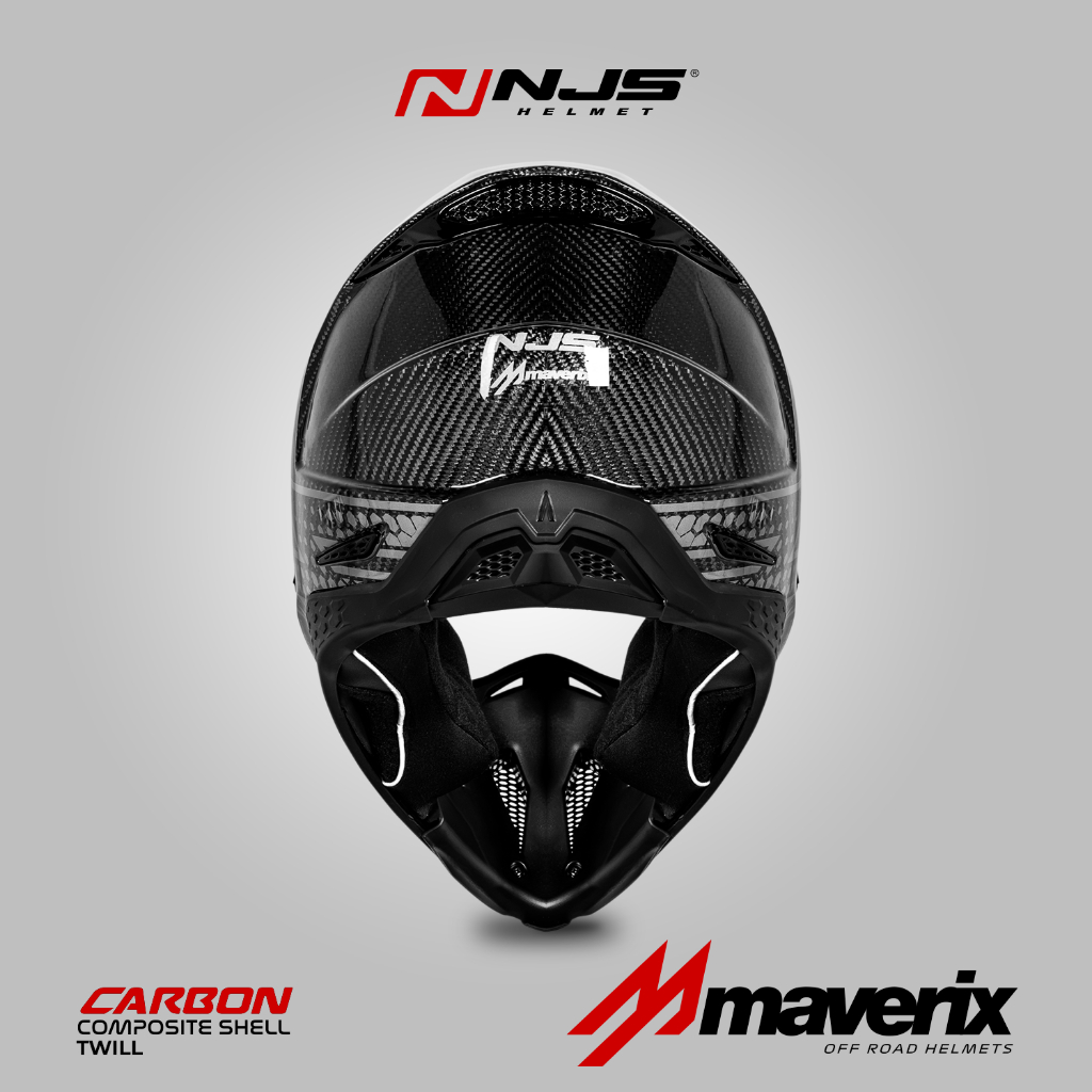 NJS MAVERIX CARBON TWILL - Helm Full Face