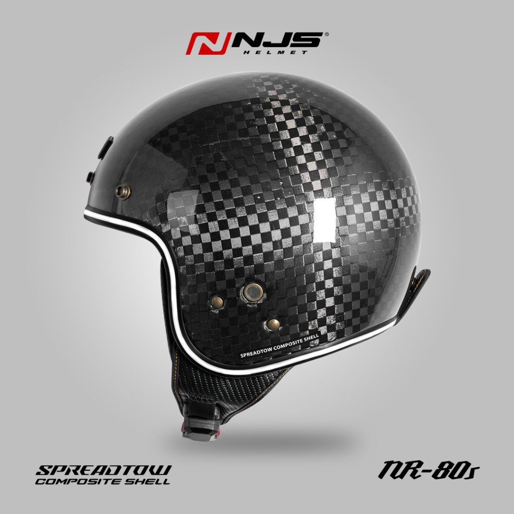 NJS NR80'S CARBON SPREADTOW - Helm Retro 