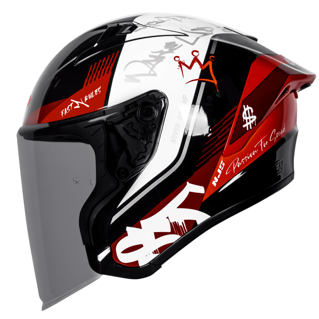 NJS Kairoz GT Fast & Rules - Helm Half Face 
