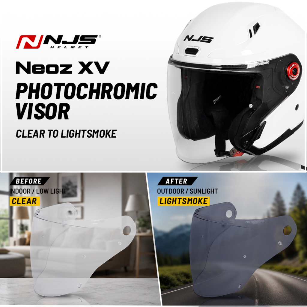 Visor Photochromic NJS NEOZ XV - Aksesoris Helm
