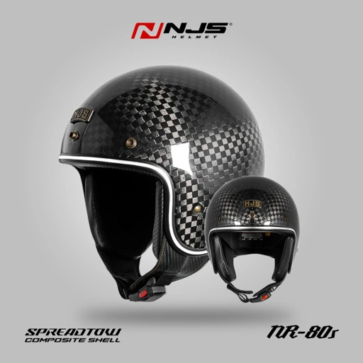 NJS NR80'S CARBON SPREADTOW - Helm Retro 