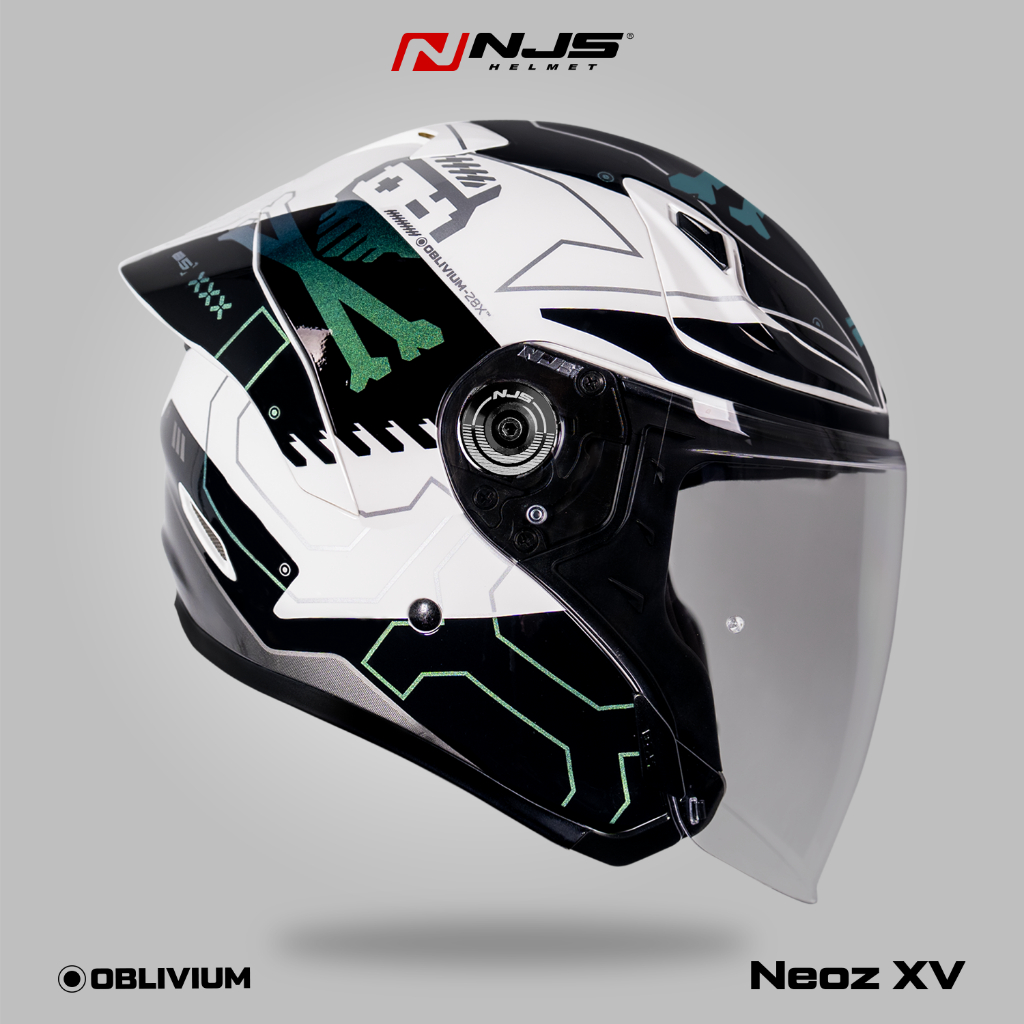 NJS NEOZ XV OBLIVIUM VISTA WHITE  - Helm Half Face