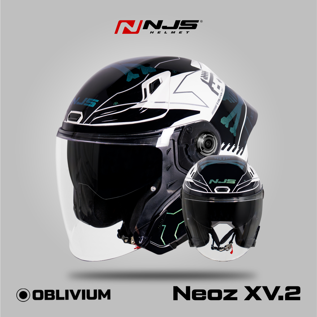 NJS NEOZ XV.2 OBLIVIUM VISTA WHITE - Helm Half Face