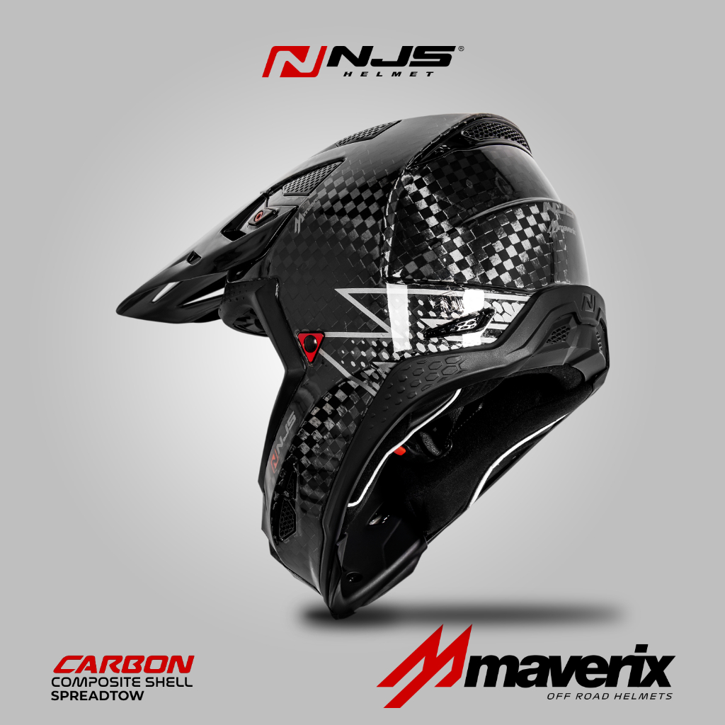 NJS MAVERIX CARBON SPREADTOW - Helm Full Face