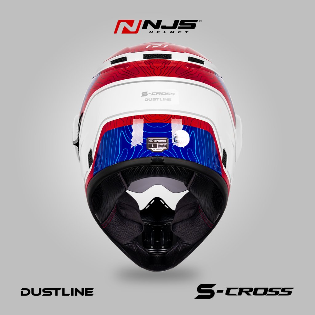 NJS S-CROSS DUSTLINE - Helm Fullface Adventure | NJS Adventure | NJS Touring | Helm Touring | Scross Motif | NJS ORI | SNI