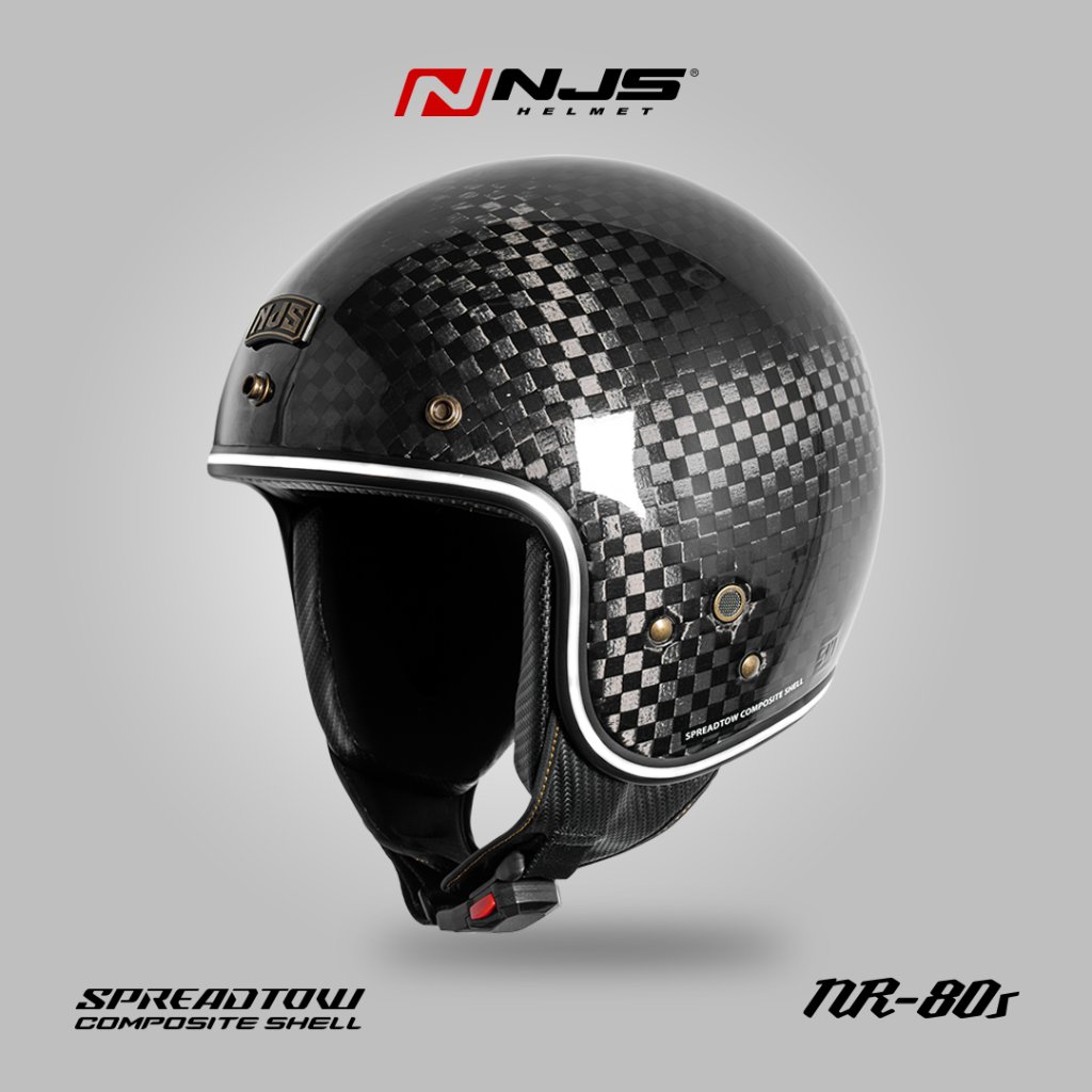 NJS NR80'S CARBON SPREADTOW - Helm Retro 