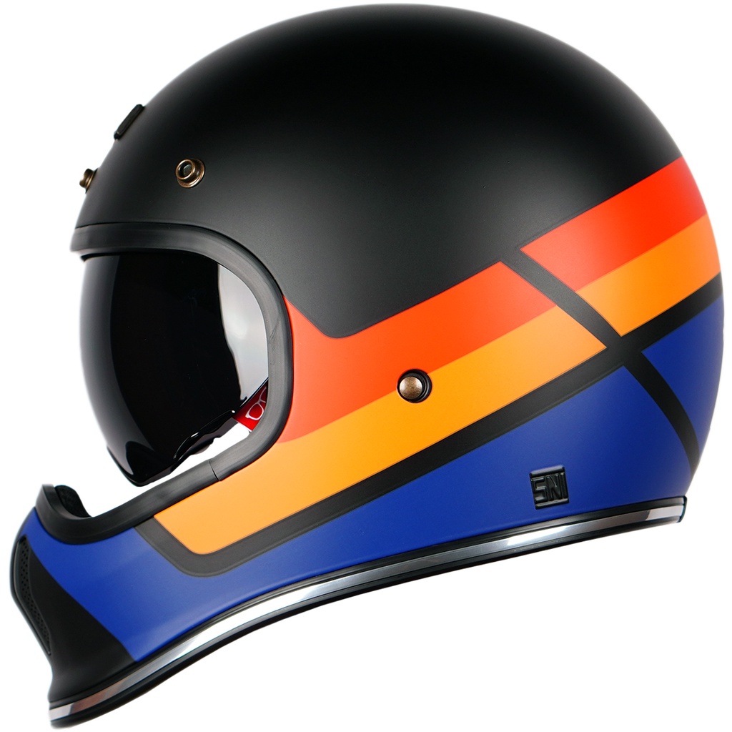NJS FREEDOM SPRINTER Black/Red - Orange - Helm Full Face