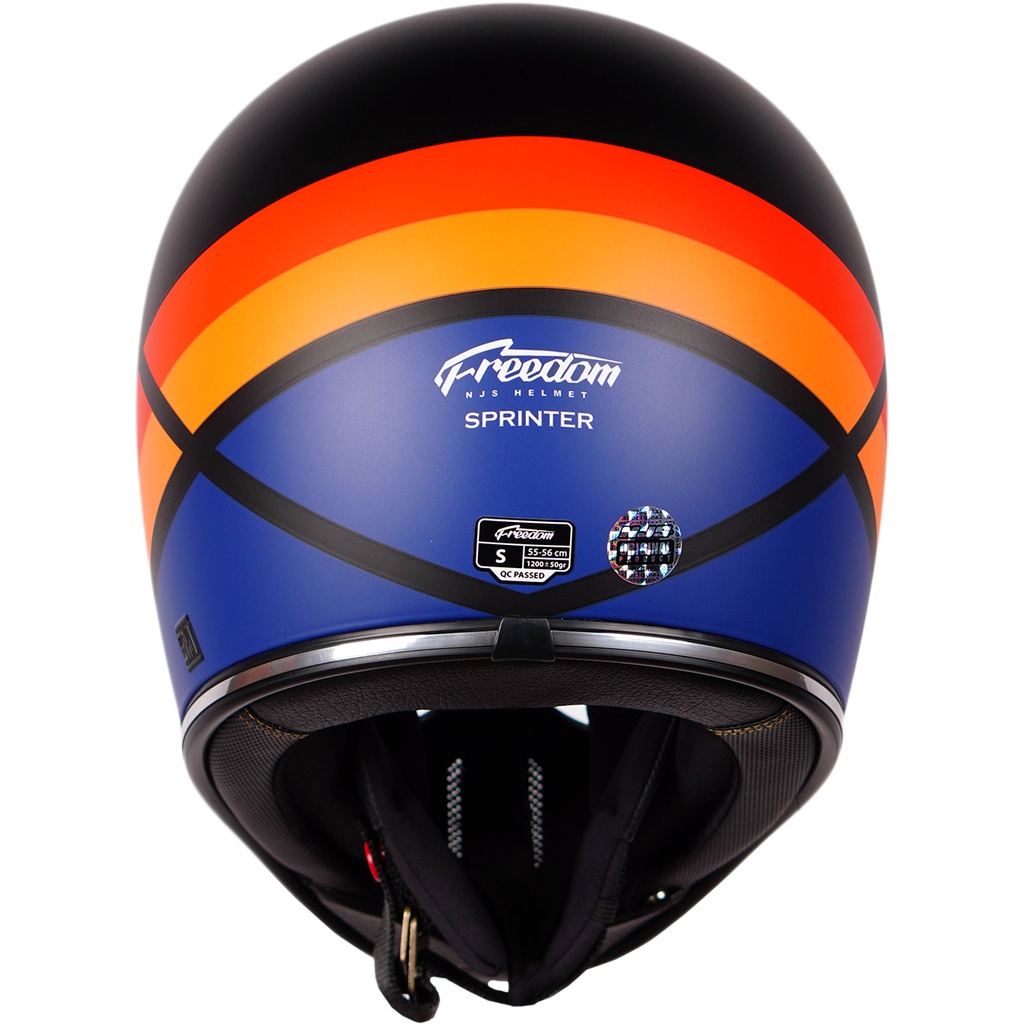 NJS FREEDOM SPRINTER Black/Red - Orange - Helm Full Face