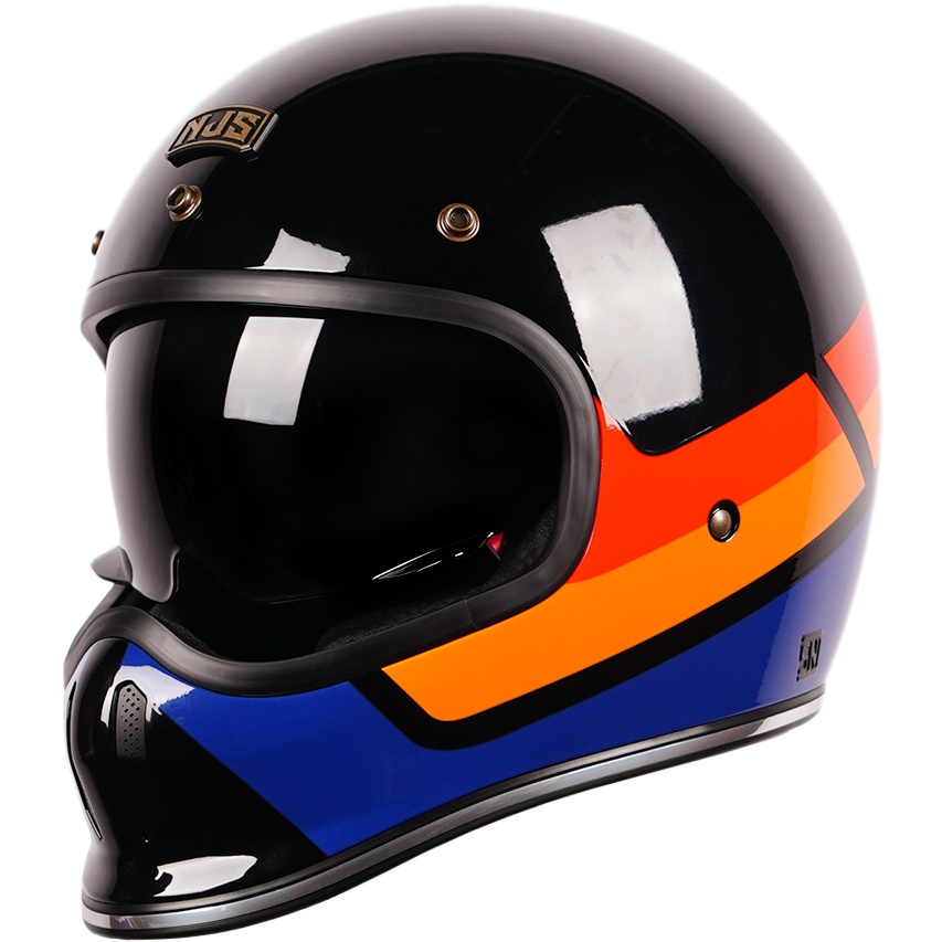 NJS FREEDOM SPRINTER Black/Red - Orange - Helm Full Face