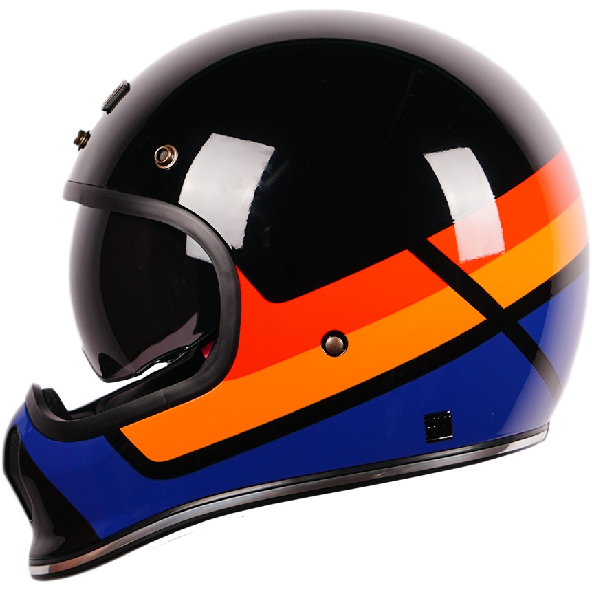 NJS FREEDOM SPRINTER Black/Red - Orange - Helm Full Face