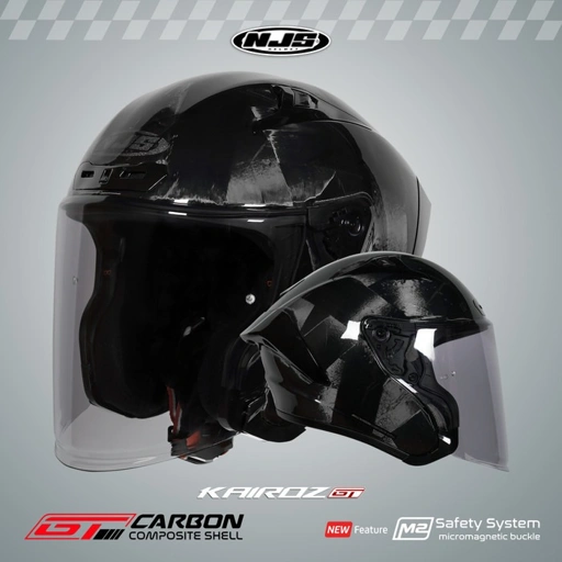 Image of NJS Kairoz GT Carbon Forged SR Gloss/Doff - Helm Half Face