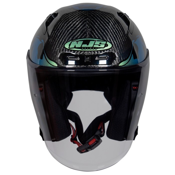 NJS Kairoz GT Carbon Nebulasky Emerald - Helm Half Face