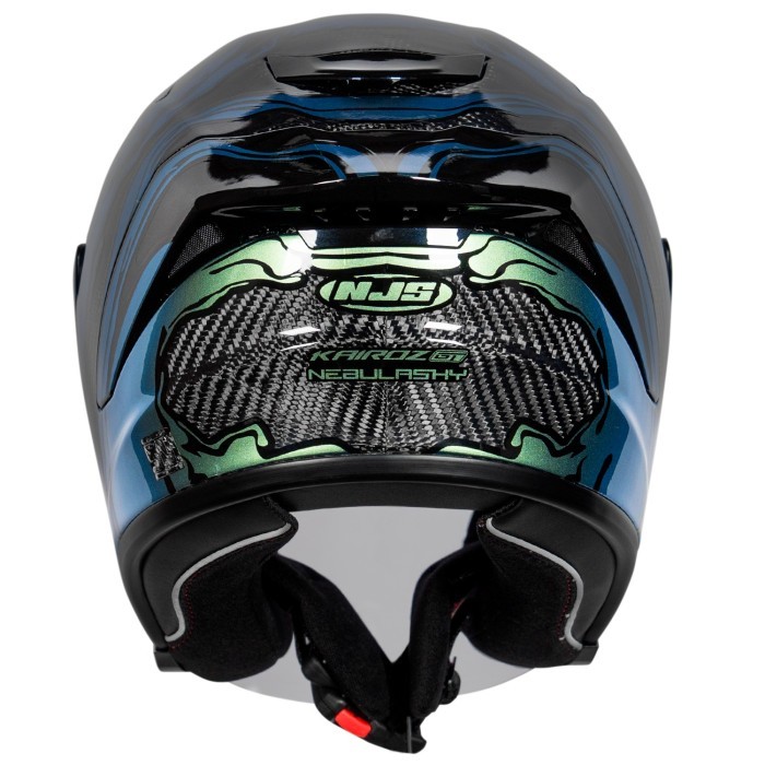 NJS Kairoz GT Carbon Nebulasky Emerald - Helm Half Face