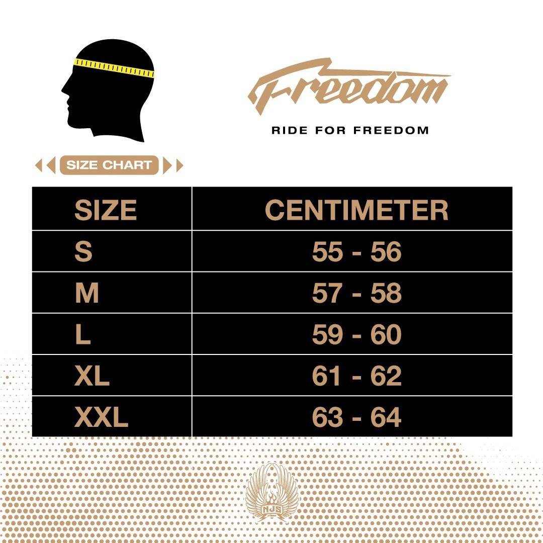 NJS FREEDOM SPORTSTER Black/Red - White - Helm Full Face 