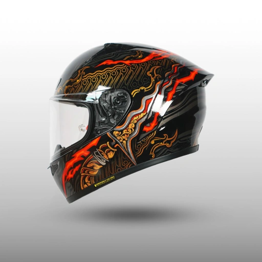 Image of NJS ZX-1R Fiberglass Keris Black - Helm Full Face