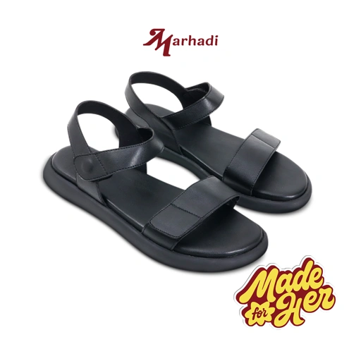 Image of Marhadi Sandal Wanita Oelbie Black Sendal Wanita Empuk Nyaman