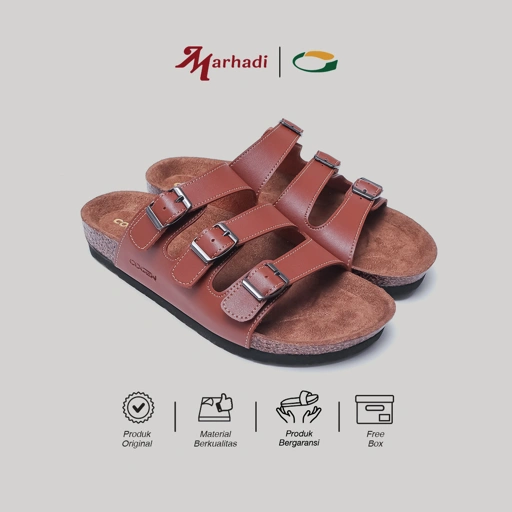 Image of Marhadi Sendal Pria Cogen Birken Cowok Slide 3 Ban Bolgo
