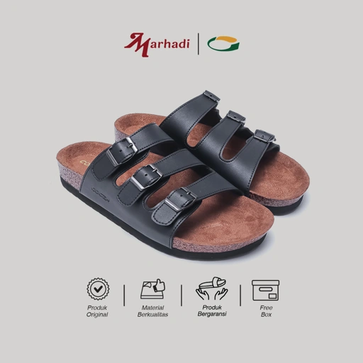 Image of Marhadi Sandal Pria Cogen Selop Sendal Cowok 3 Ban Bolgo