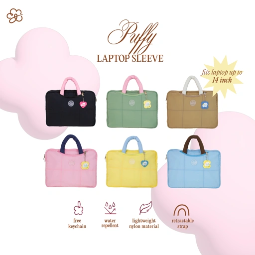 Image of ITISYOURSS Puffy Laptop Sleeve | Tas Laptop  | Tas Laptop Jinjing | Tas Laptop Lucu | Tas Laptop 14” | Sarung Laptop | Pelindung Laptop Case