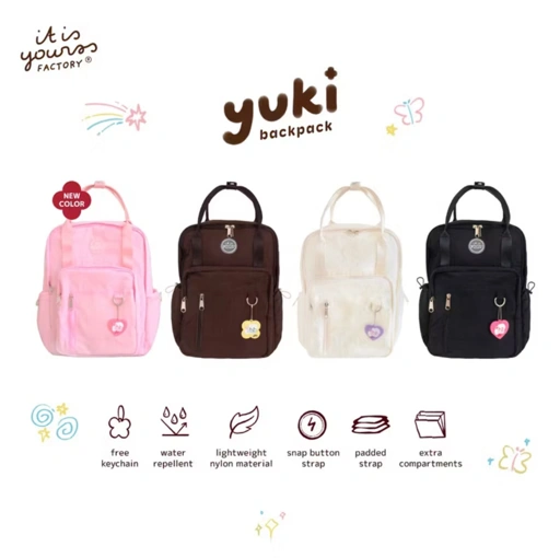 Image of ITISYOURSS Yuki Backpack | Ransel Wanita | Tas Sekolah | Tas Kampus | Backpack Cewe | Women Backpack | Casual Backpack | Ransel Gemes | Ransel Estetik | Ransel Korea