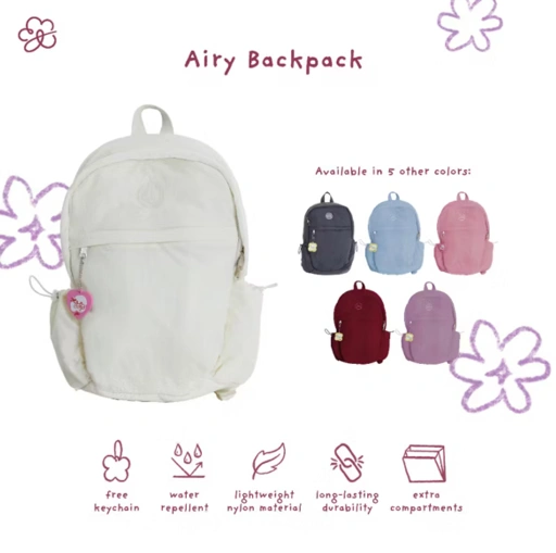 Image of ITISYOURSS Airy Backpack | Ransel Gemes | Ransel Cewe | Ransel Estetik | Backpack Gemes | Ransel Korea | Backpack Korea | Backpack Cewe | Backpack Aesthetic