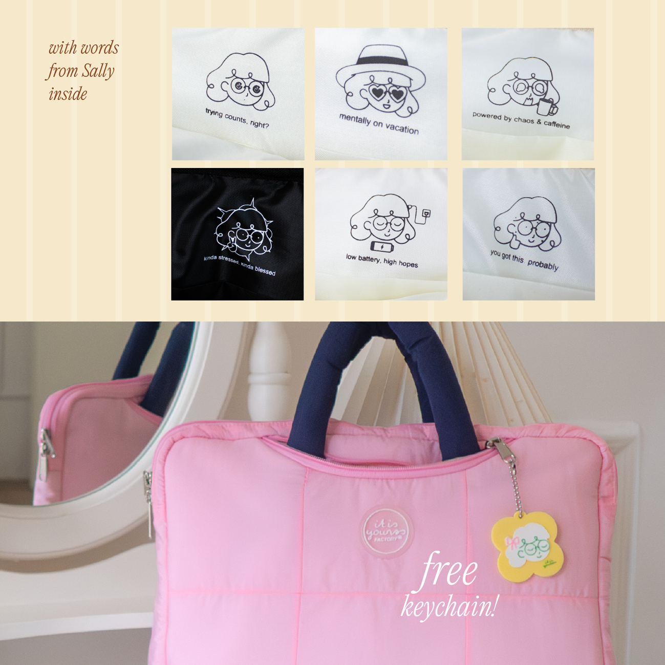 ITISYOURSS Puffy Laptop Sleeve | Tas Laptop | Tas Laptop Jinjing | Tas Laptop Lucu | Tas Laptop 14” | Sarung Laptop | Pelindung Laptop Case