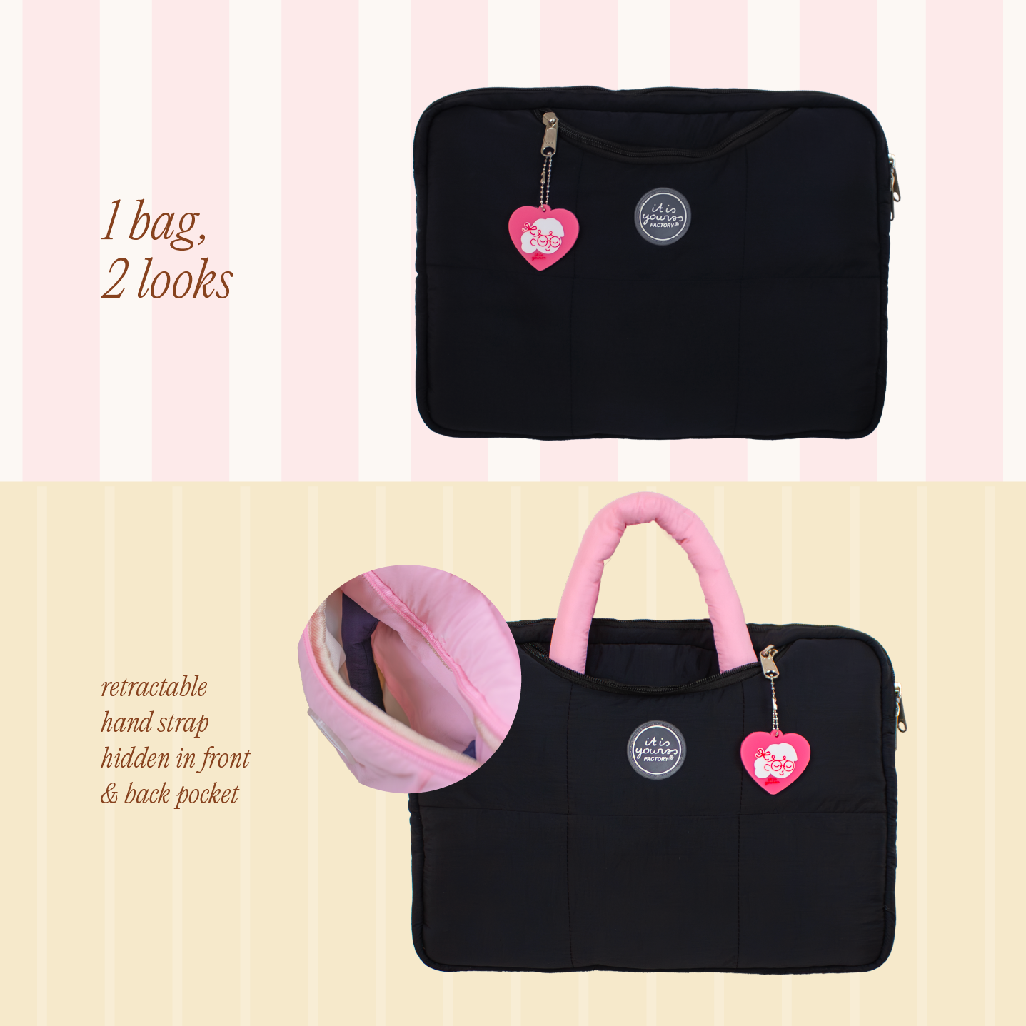 ITISYOURSS Puffy Laptop Sleeve | Tas Laptop | Tas Laptop Jinjing | Tas Laptop Lucu | Tas Laptop 14” | Sarung Laptop | Pelindung Laptop Case